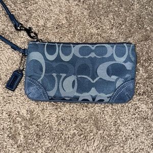 Coach Signature Canvas Wristlet